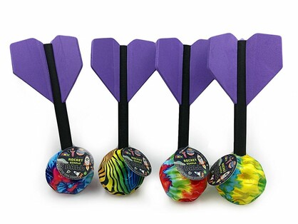 PU BOUNCY ROCKET DIMPLE BALL (4 ASSTD) – 21cm
