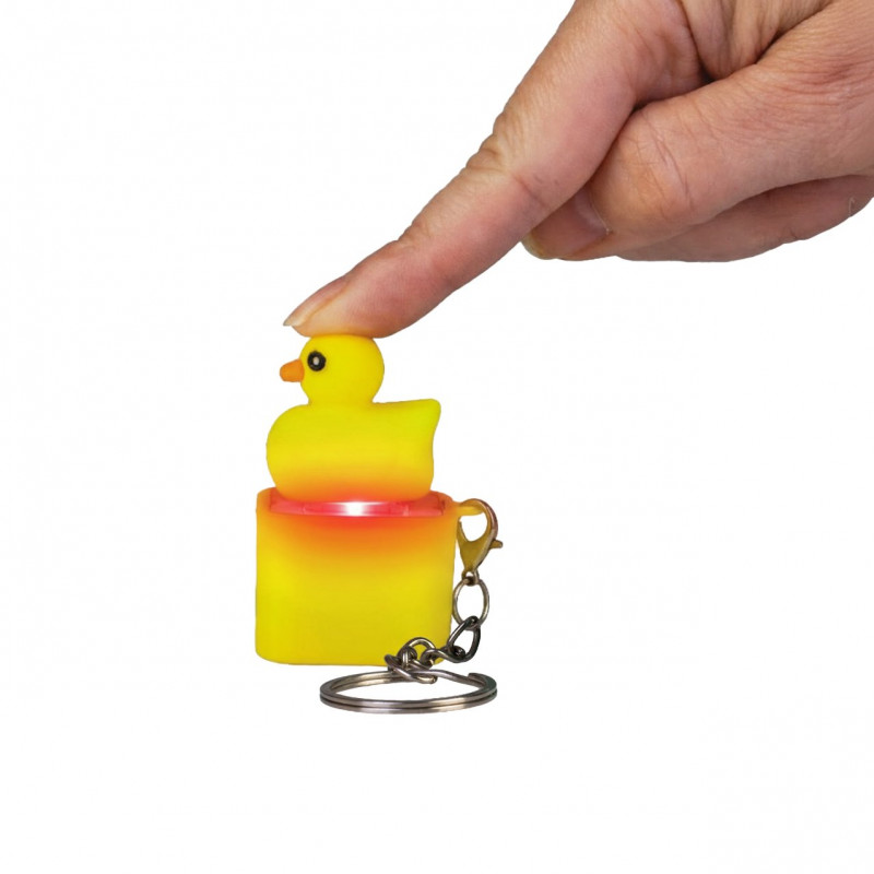 Fidget Sound Clicker Keychain Duck