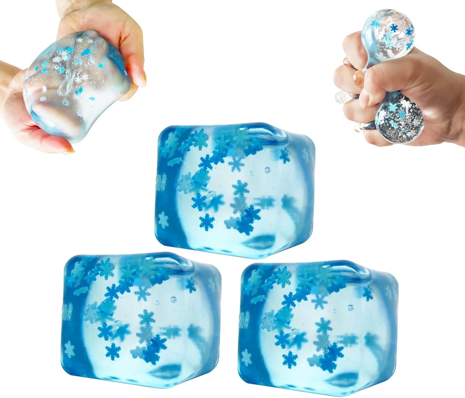 blue ice cube squeeze