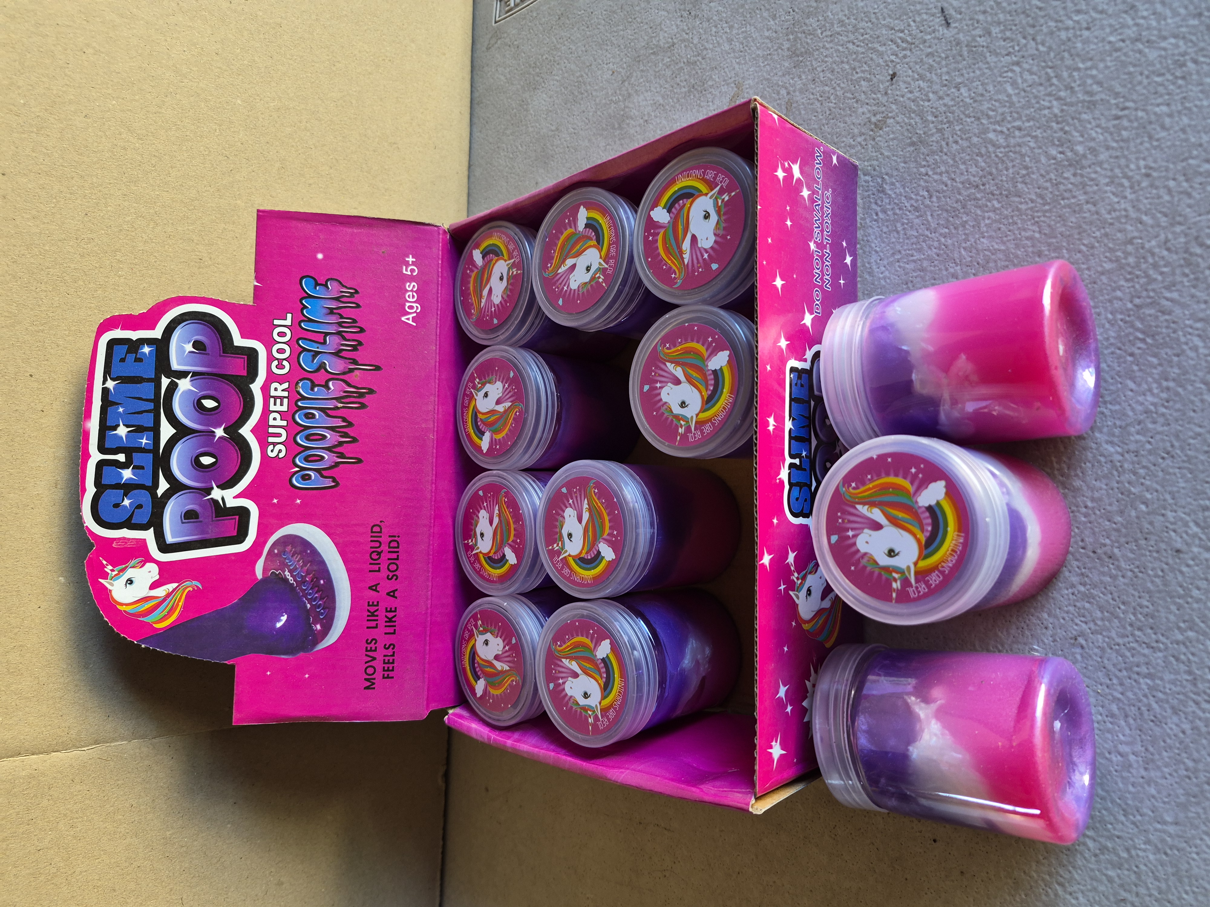 UNICORN SLIME IN TUB