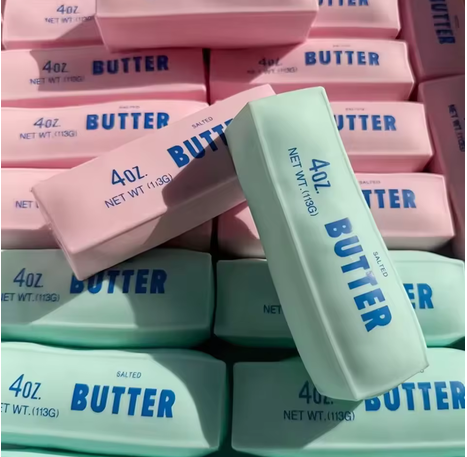 crunchy butter pink &blue squishy