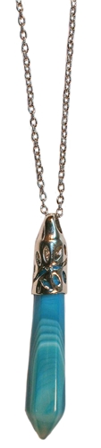 P6040 BLUE POINT PENDANT ON SILVER CHAIN