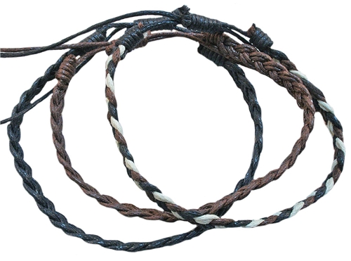 BR6441 SET X 3 BRN/BLK/WHITE BRACELETS