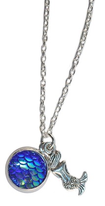 P6628 BLUE SHIMMER MERMAID PENDANT