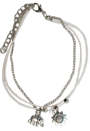 ANP6667   ELEPHANT & SUN SILVER ANKLET