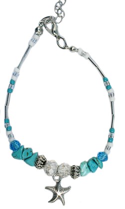 ANP6661   STARFISH & STONE ANKLET