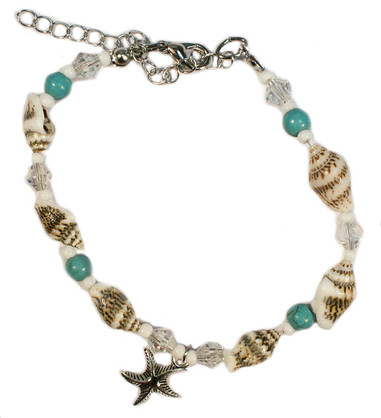 ANP6662   STARFISH & SHELL ANKLET