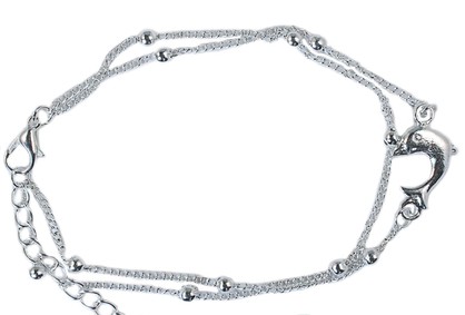 ANP6666   SILVER DOLPHIN ANKLET