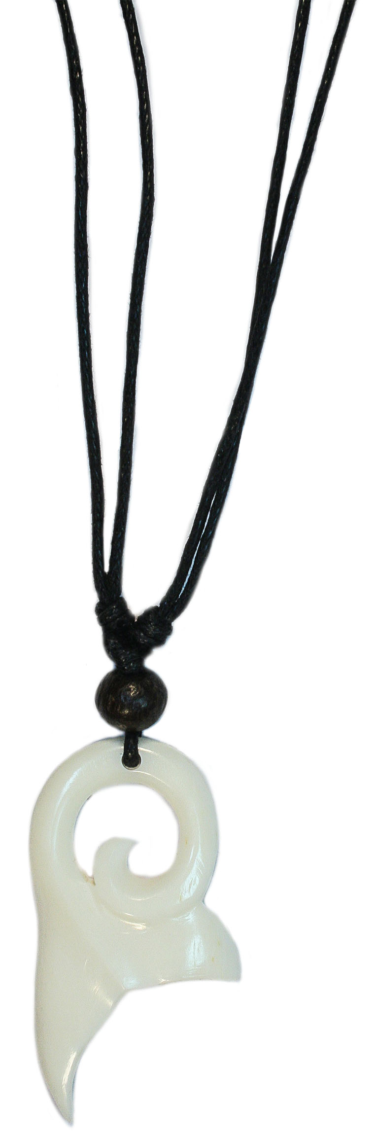 BC112 WHALE TAIL SMALL BONE CARVING CHOKER