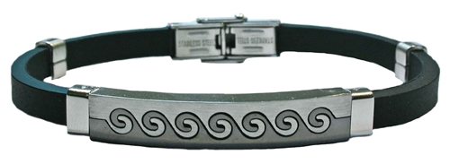 BR5766 STAINLESS STEEL WAVE BRACELET