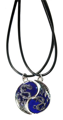 P4956  DRAGON YIN YANG MOOD BEST FRIENDS CHOKERS