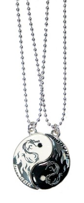 P4957  DRAGON YIN YANG B/W BEST FRIENDS BALL CHAINS