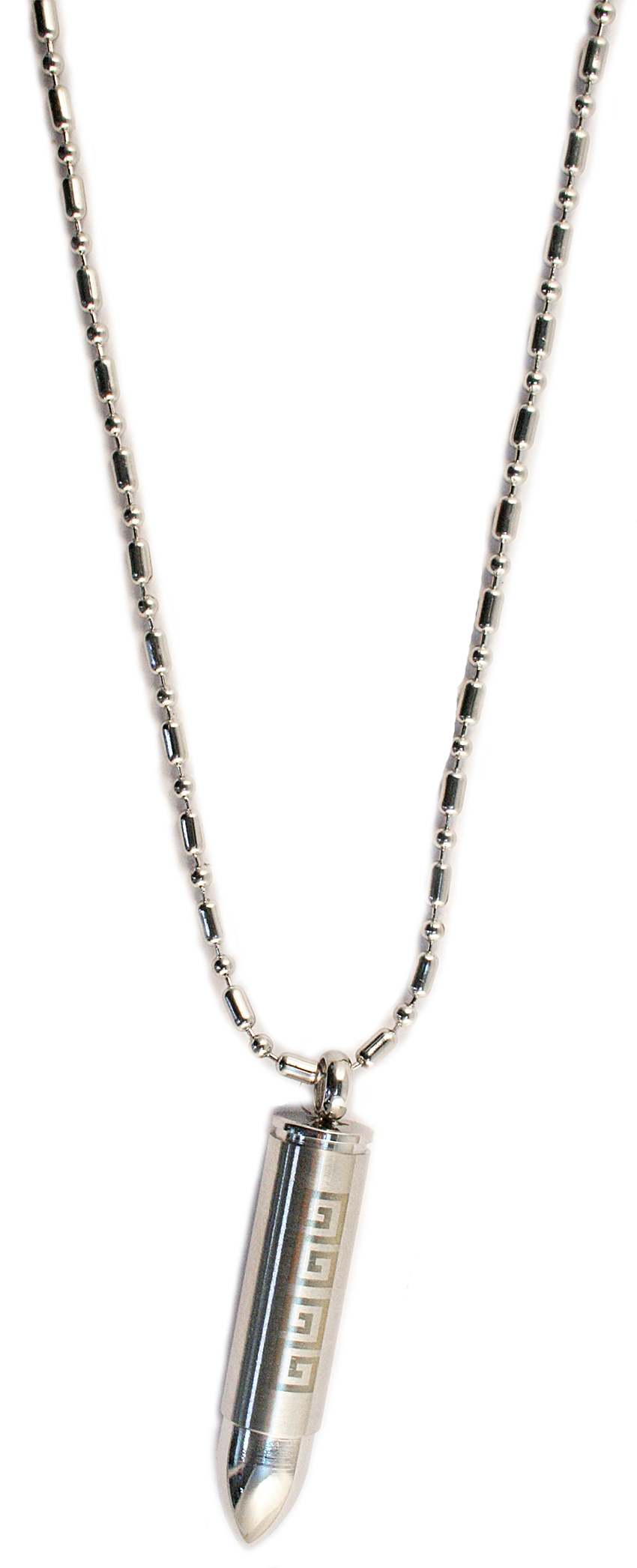 P4979  ETCHED STAINLESS STEEL BULLET CHOKER