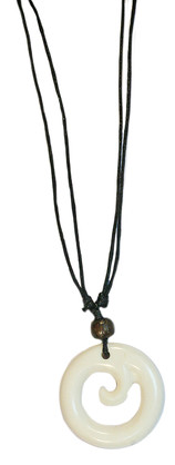 BC110 ROUND TRIBAL BONE CARVING CHOKER