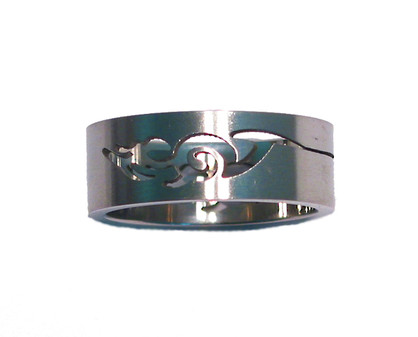 MR170L  LASER CUT STAINLESS STEEL RING - LARGE