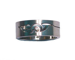 MR170S  LASER CUT STAINLESS STEEL RING - SMALL
