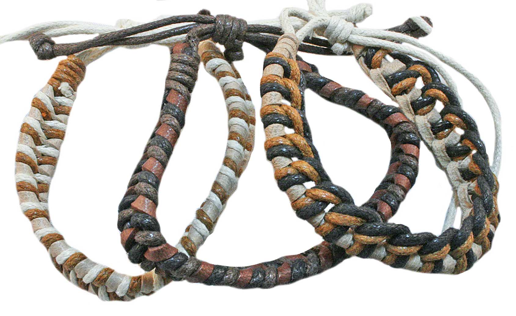 BR6439 SET X 3 PLAITED BRACELETS