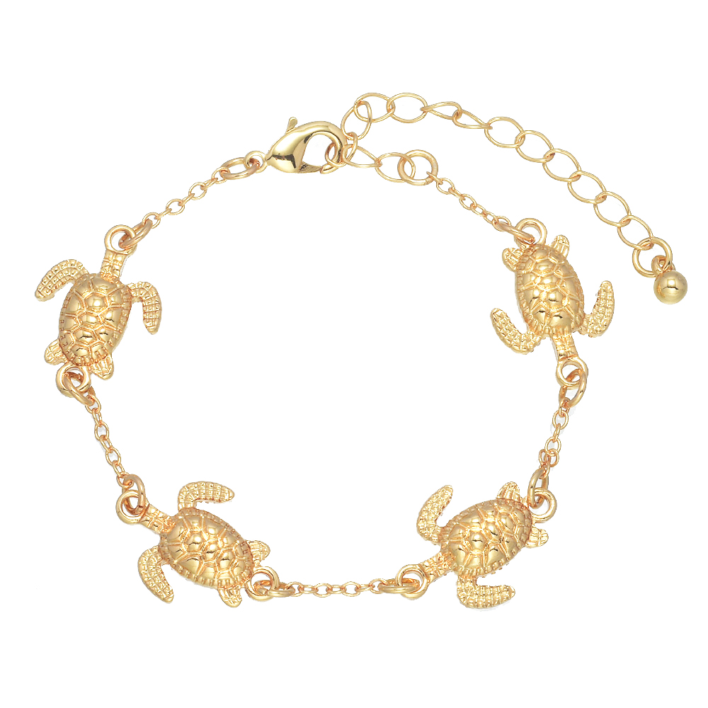 BR7944 GOLD TURTLE BRACELET