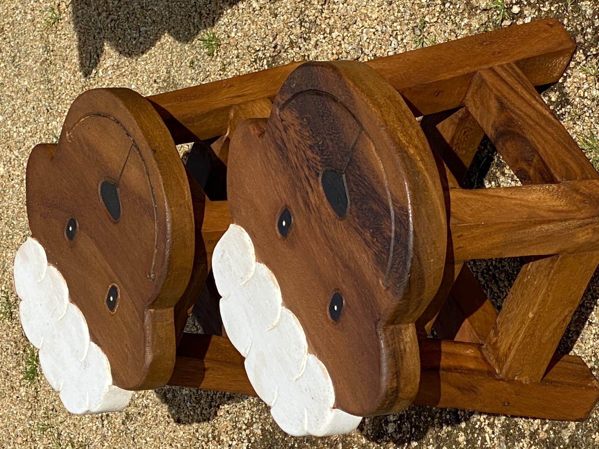 Children’s wooden table and chair stools set Shaun the Sheep theme