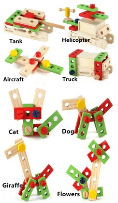 Children's Wooden Tool Set Box+ Carpenter set pretend play educational building toy