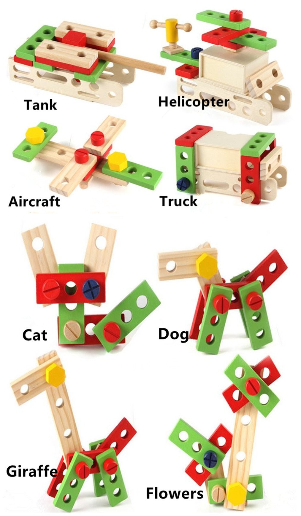 Children's Wooden Tool Set Box+ Carpenter set pretend play educational building toy