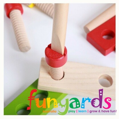 Children's Wooden Tool Set Box+ Carpenter set pretend play educational building toy