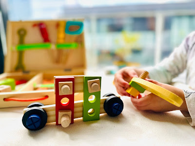 Children's Wooden Tool Set Box+ Carpenter set pretend play educational building toy