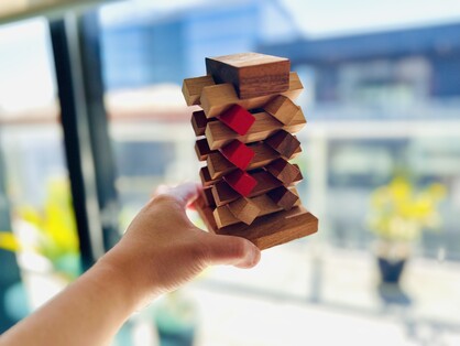 Wooden Stacking Puzzle - Tower of Pisa