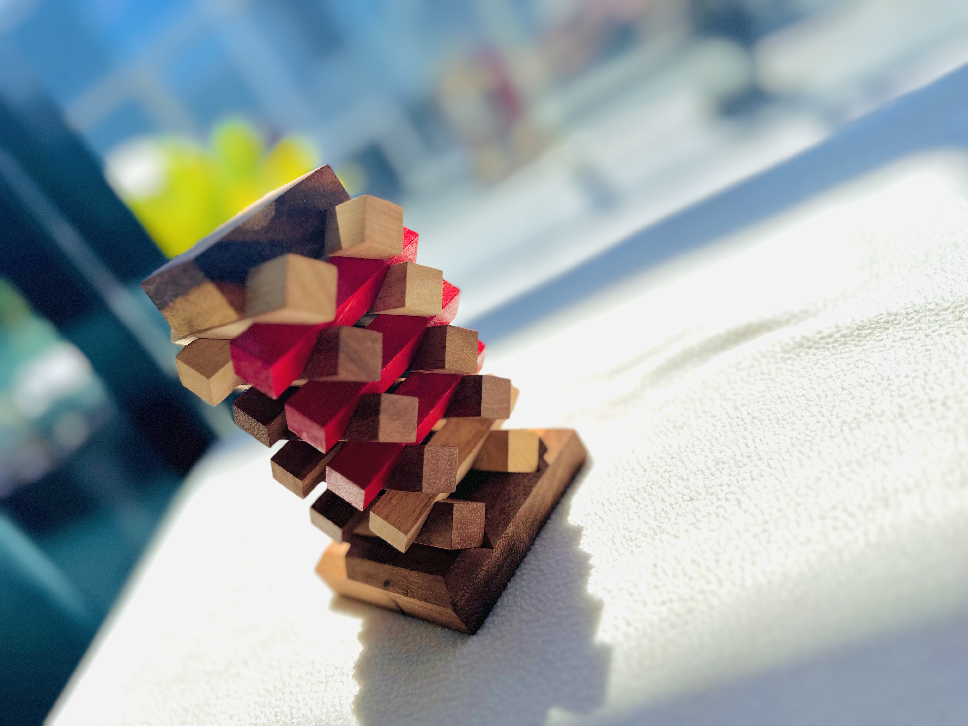 Wooden Stacking Puzzle - Tower of Pisa