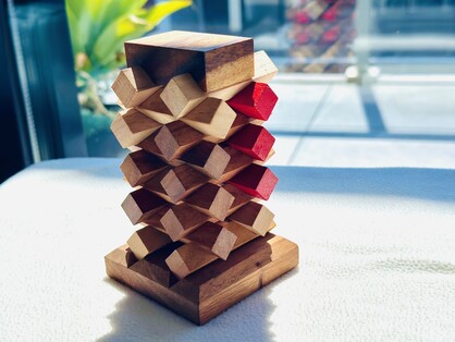Wooden Stacking Puzzle - Tower of Pisa