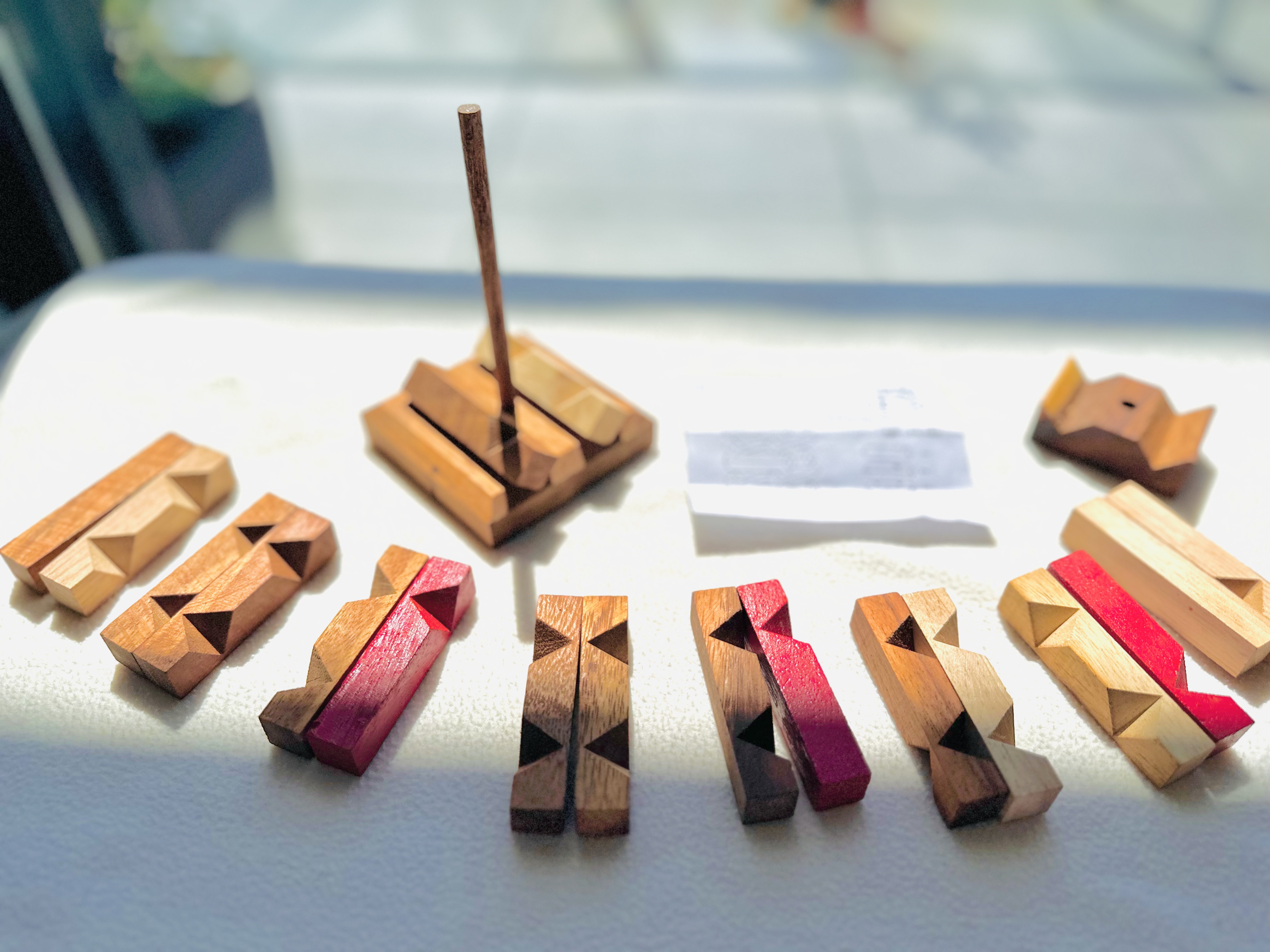 Wooden Stacking Puzzle - Tower of Pisa