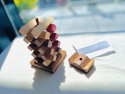 Wooden Stacking Puzzle - Tower of Pisa