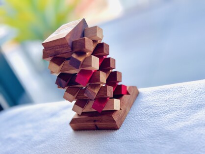 Wooden Stacking Puzzle - Tower of Pisa