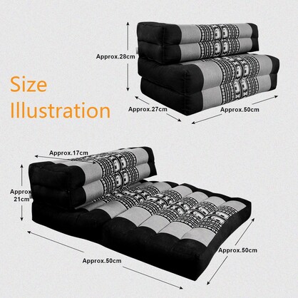 Double folded mediation cushion seat