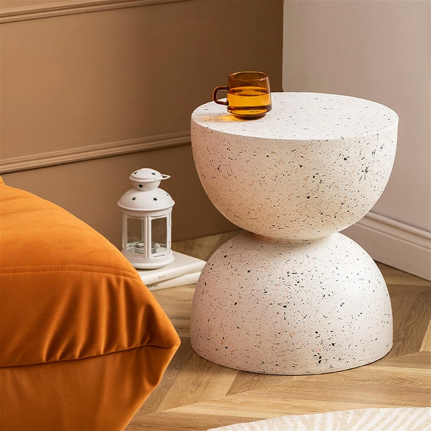 Nordic Hourglass Imitation Terrazzo Small Side Table Ins Coffee Table Coffee Table Creative Round Storage Small Side Table