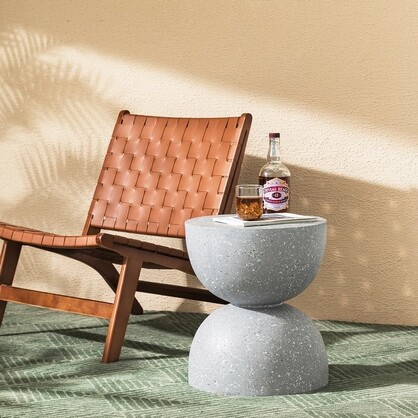 Nordic Hourglass Imitation Terrazzo Small Side Table Ins Coffee Table Coffee Table Creative Round Storage Small Side Table