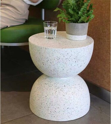 Nordic Hourglass Imitation Terrazzo Small Side Table Ins Coffee Table Coffee Table Creative Round Storage Small Side Table