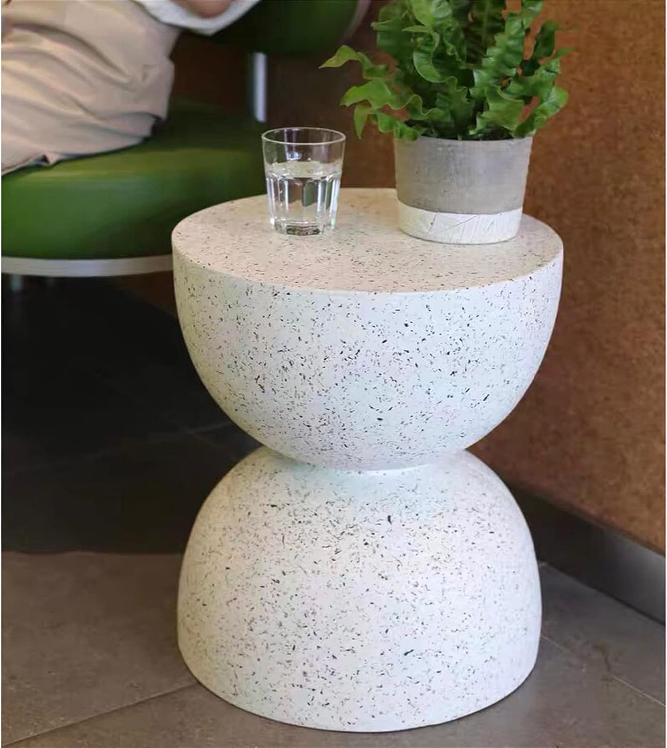 Nordic Hourglass Imitation Terrazzo Small Side Table Ins Coffee Table Coffee Table Creative Round Storage Small Side Table