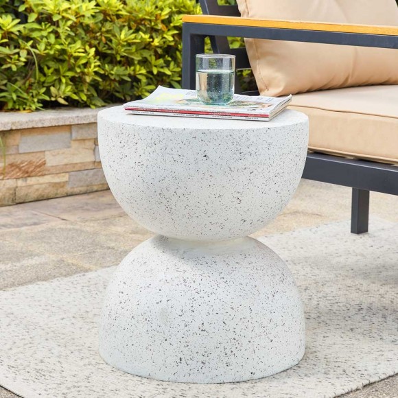 Nordic Hourglass Imitation Terrazzo Small Side Table Ins Coffee Table Coffee Table Creative Round Storage Small Side Table