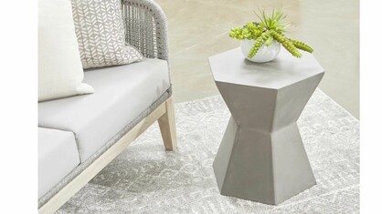 Coffee Table Large multi sided Side Table 45 CM wide 51cm height Grey