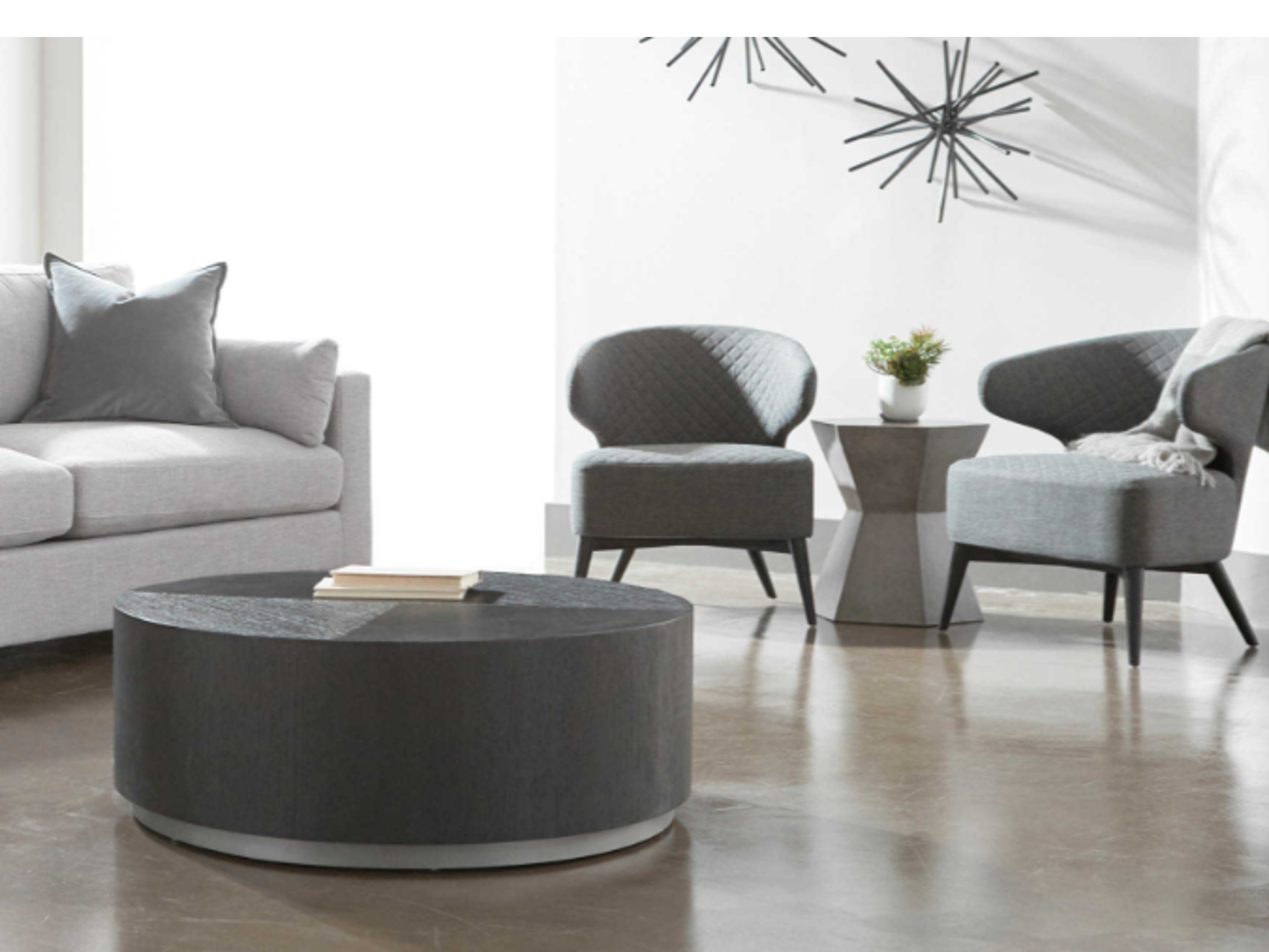 Coffee Table Large multi sided Side Table 45 CM wide 51cm height Grey