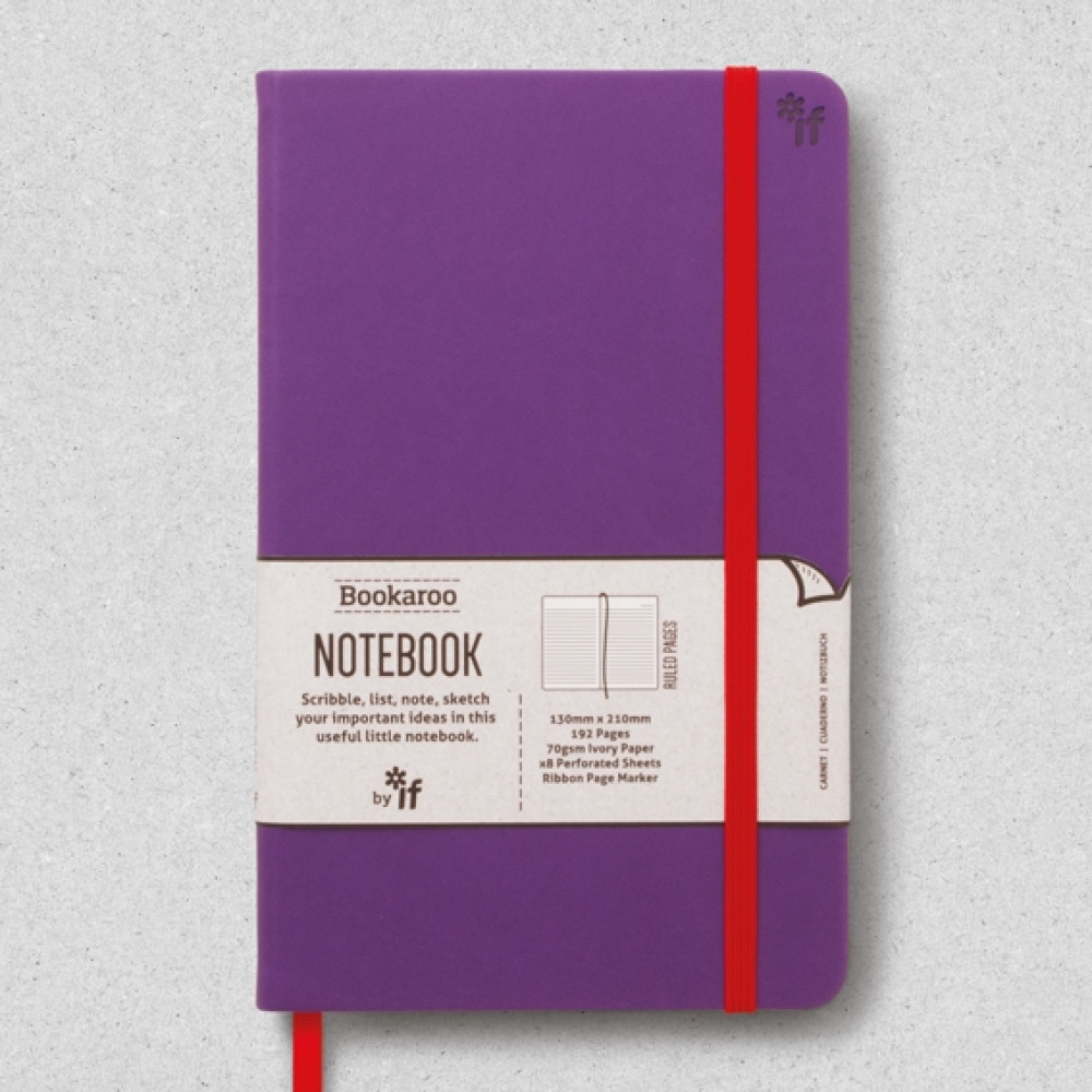 BOOKAROO NOTEBOOK (A5) - PURPLE