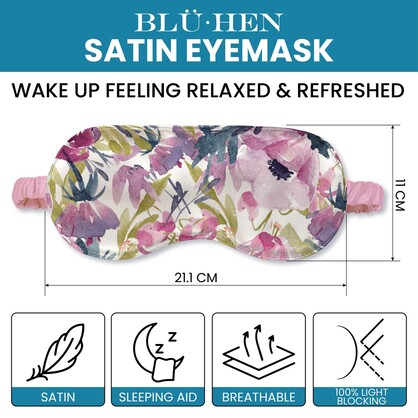 Bluhen - Peonie Rose Satin Eyemask and Scrunchie