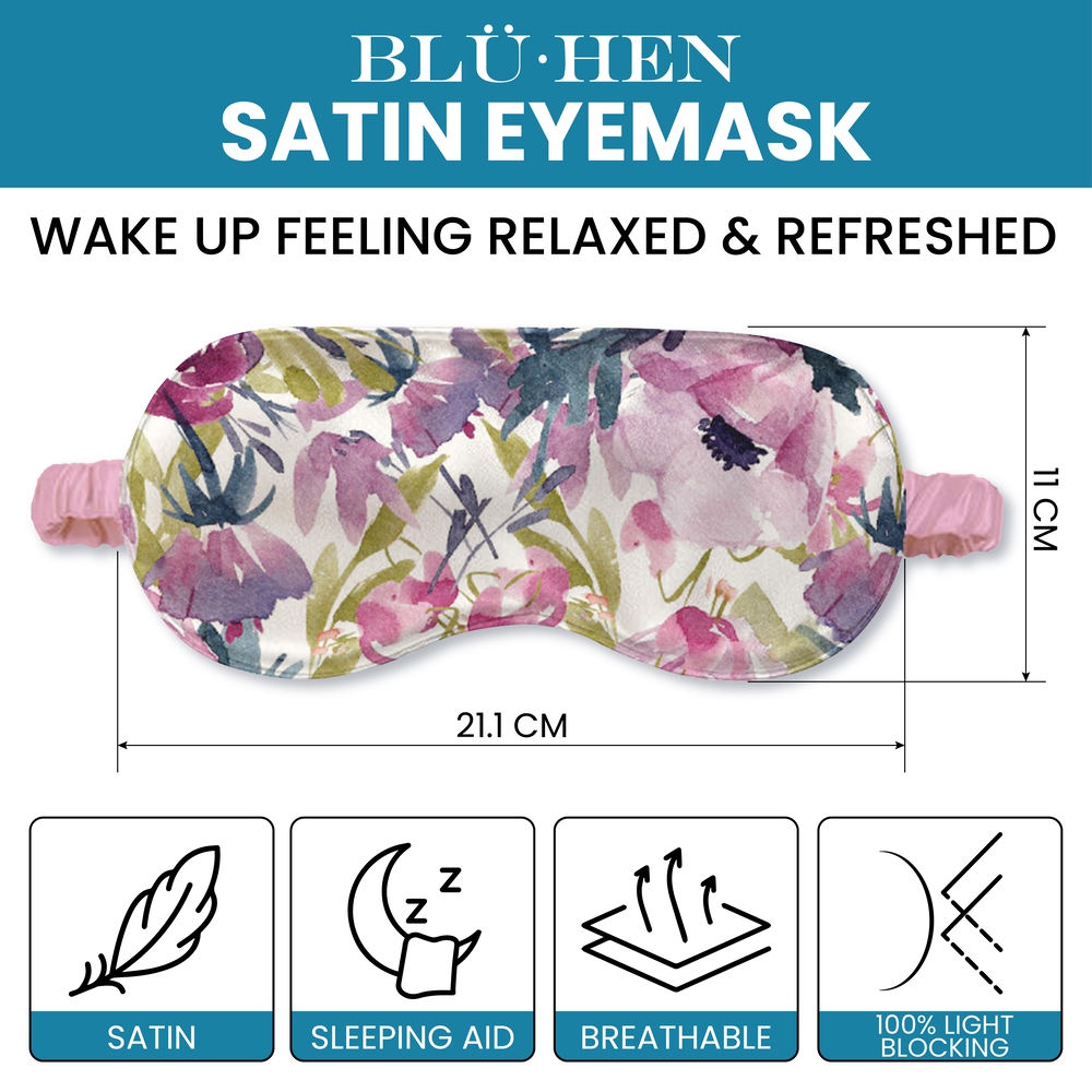 Bluhen - Peonie Rose Satin Eyemask and Scrunchie