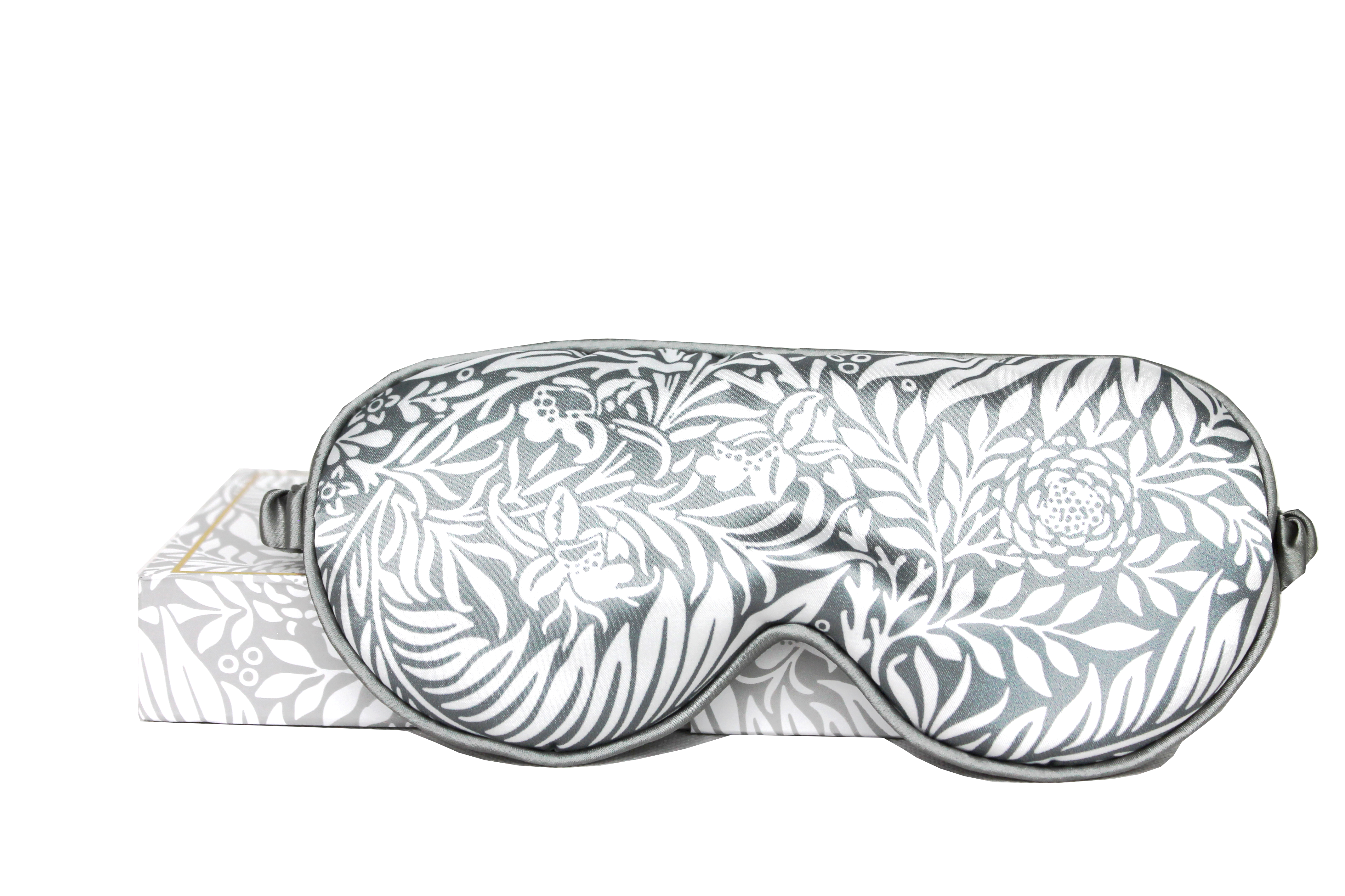 Satin Eyemask - William Morris (Grey Larkspur)