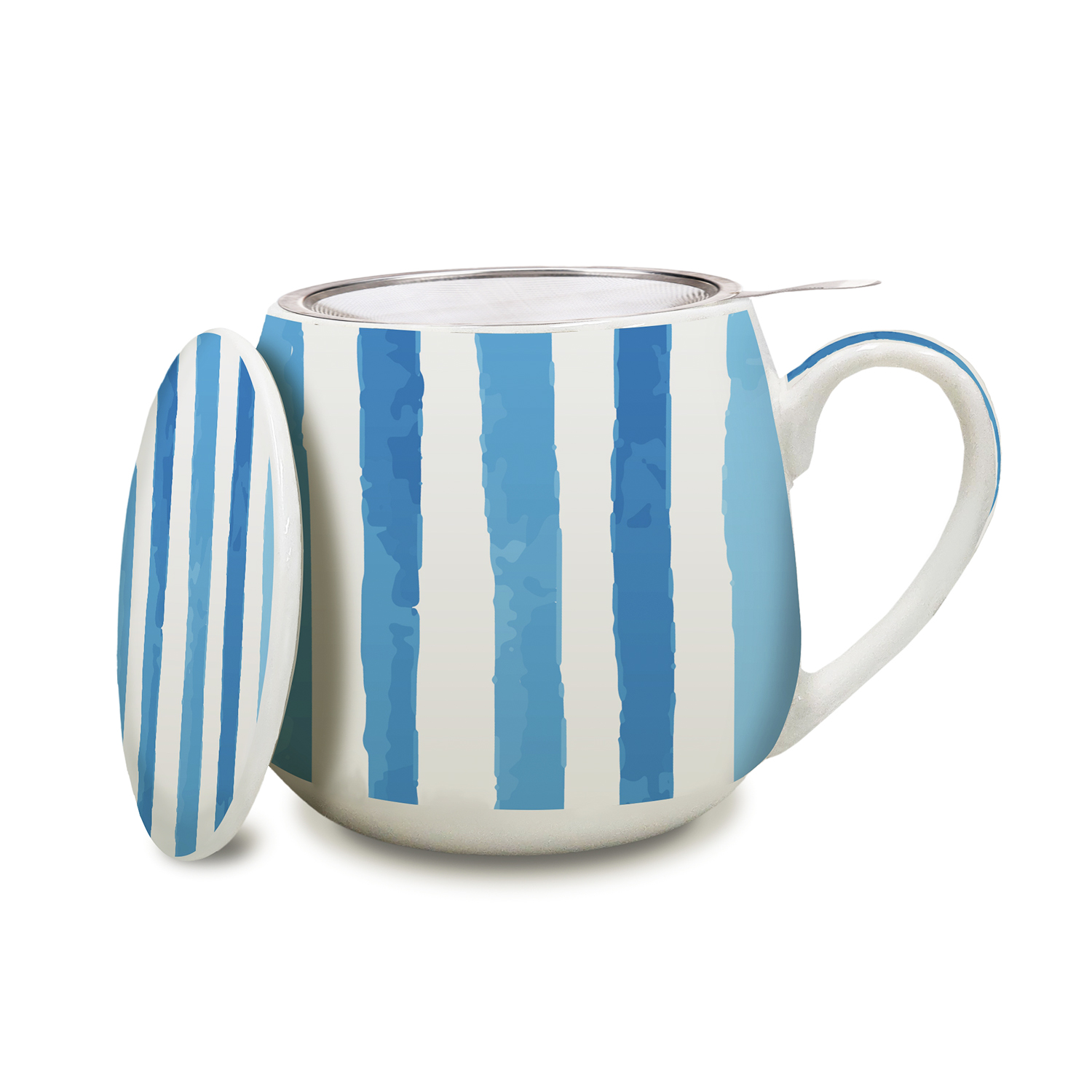 Tea Infuser Mug - Hampton Stripe