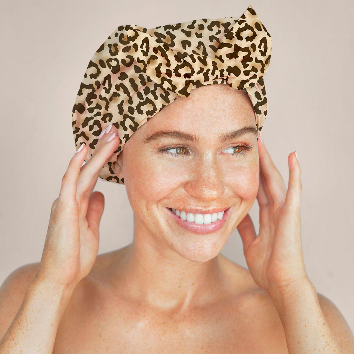 Wholesale Artico Bluhen Leopard Print Shower Cap Fieldfolio