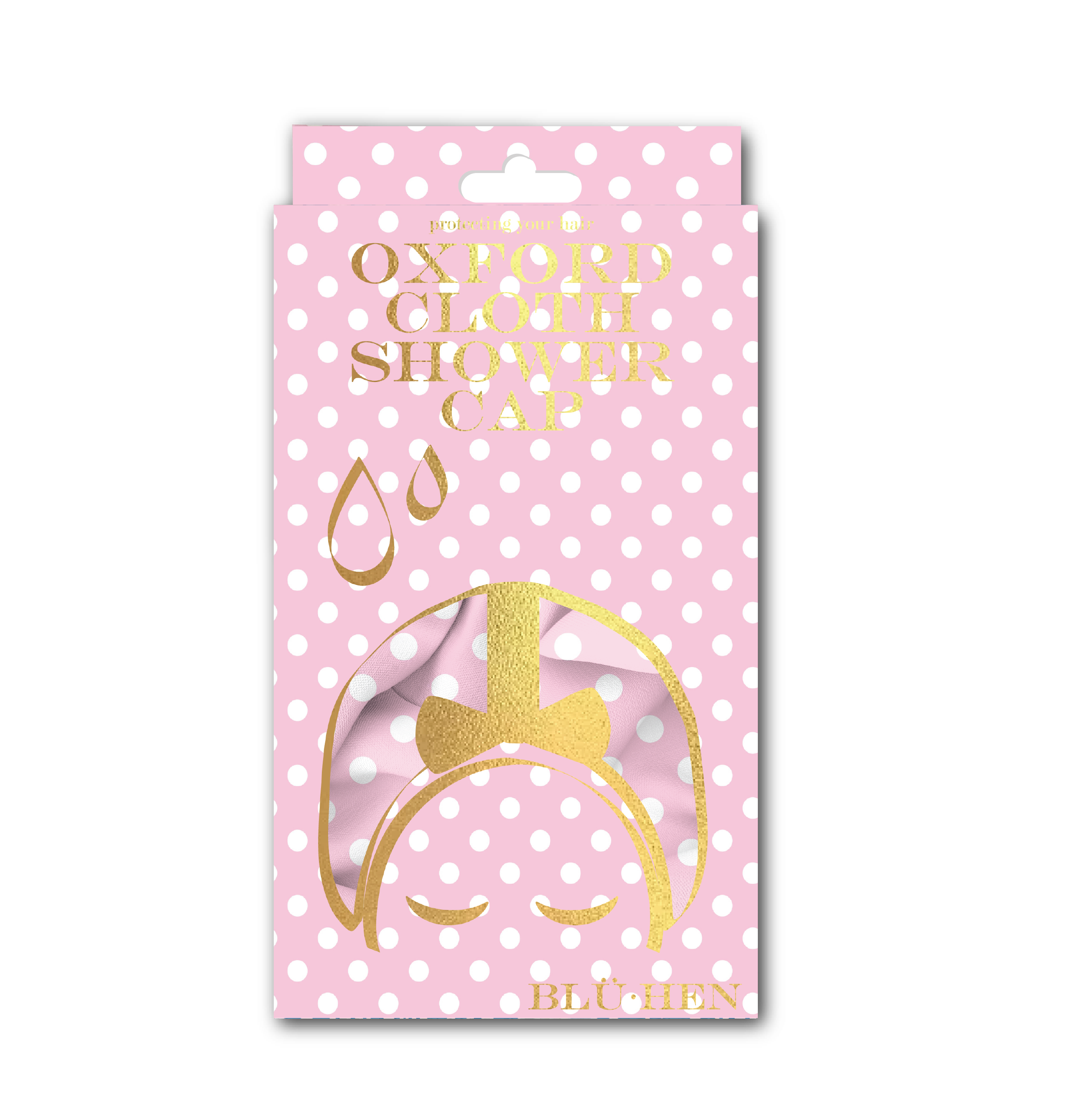 Bluhen - Pink Polka Dot Shower Cap