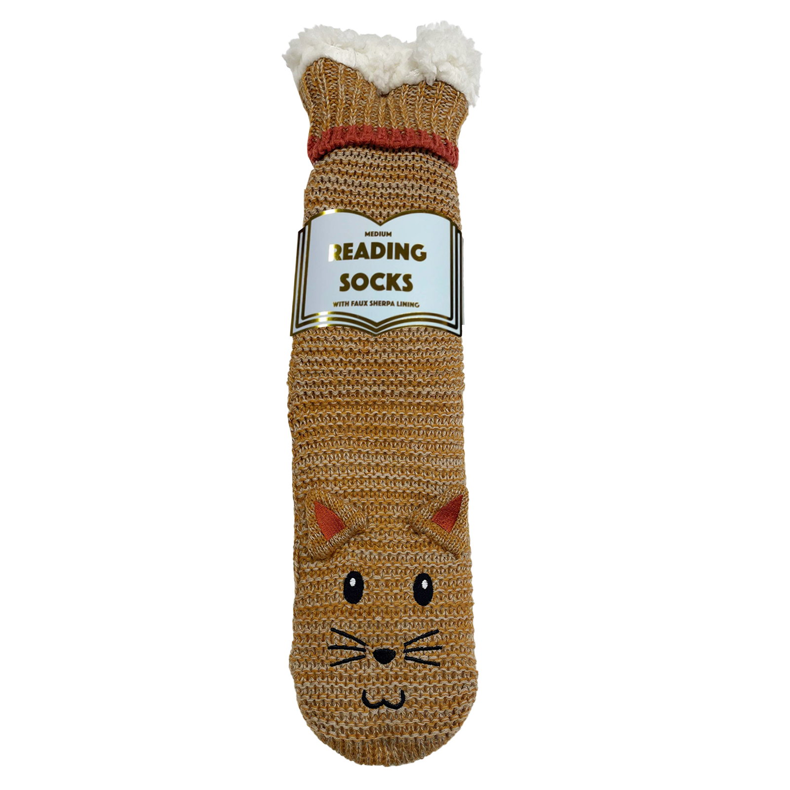 Readin Socks - Ginger Cat Medium