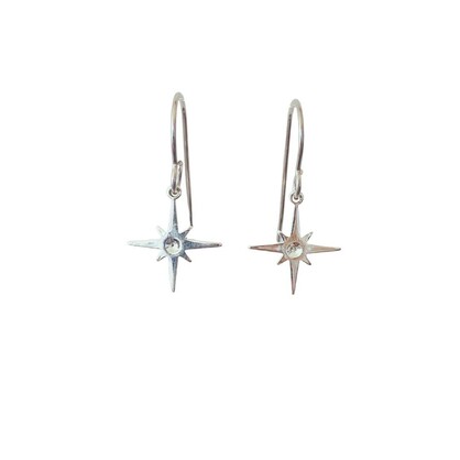 Silver star of the night dangles